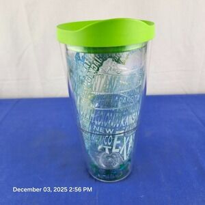 Tervis 24 oz Tumbler Florida State Outline w/ Cities -  USA Map - Palm Trees